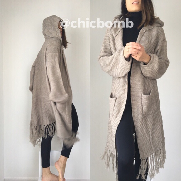 MARA Knit hoodie long cardigan . - Picture 6 of 6